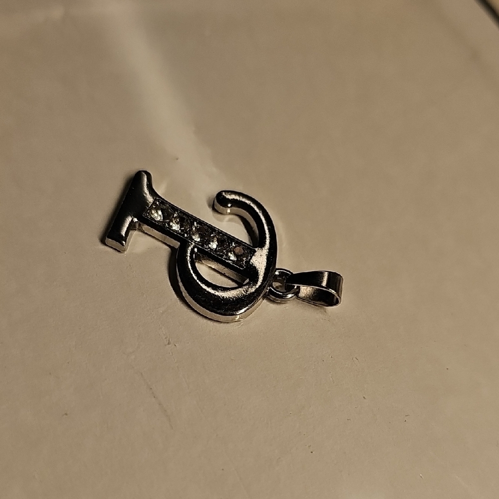 Free Add-On Item - Elegant Silver Initial Pendant - Picture 3 of 4